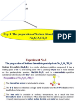 Exp 3 (Prep - of Na2S2O3.5H2O) & 4 (Excercise)