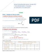 Examen National Physique Chimie 2 Bac SVT 2017 Normale Corrige