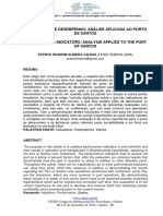 Indicadores de Desempenho - Uma Análise Aplicada Ao Porto de Santos