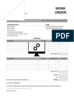 Computer Repair Work Order Template