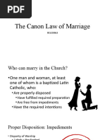 The Canon Law of Marriage