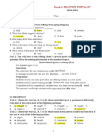 Hawkins: Grade 9-PRACTICE TEST No 137