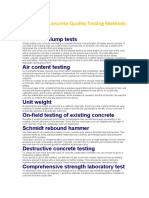 Ready Mix Concrete Quality Testing Methods