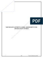 Method Statement& Risk Assesment For Demolition Works