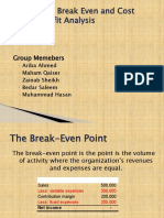 Chapter 20: Break Even and Cost Volume Profit Analysis: Group Memebers