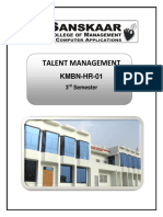 HR (Talent Management) III Sem Complete Note