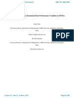 Determinants of Cross-Functional Sales Performance Variables in It/Ites