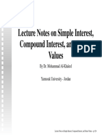 Lecture Notes-Interests and Future Values