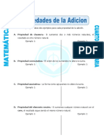 Ficha Propiedades de La Adicion para Cuarto de Primaria