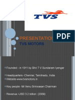 Presentation On: Tvs Motors