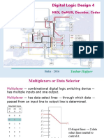 Digital Logic Design 4 MUX, DeMUX, Decoder, Coder