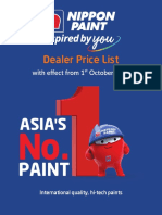 Dealer Price List: International Quality, Hi-Tech Paints