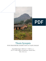 Thesis Synopsis: Post-Disaster Reconstruction at Taliye, Raigad