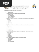 Science 7 2nd Quarter Exam Questions