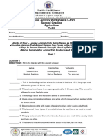 Learning Activity Worksheets (LAW) Second Grading Agriculture Tle6