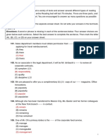 Reading Test: You Must Mark Your Answers On The Separate Answer Sheet. Do Not Write Your Answers in The Test Book