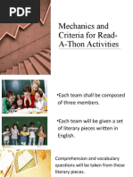 Mechanics and Criteria For Read-A-Thon Activities