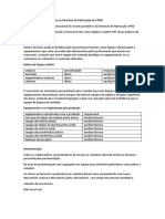 Procedimentos Executados Na Farmácia de Fabricação Do CPHD