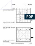 U.S. Sudoku Team-Practice Test March, 2010