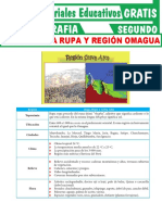 Región Rupa Rupa y Región Omagua para Segundo Grado de Secundaria