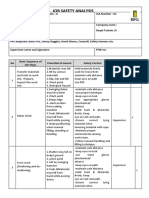 Job Safety Analysis Foundation Work