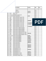 Air Compressor Spare List