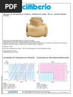 Valvula Check Swing Bronce Rosca NPT