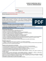 PLANO DE APRENDIZAGEM MEDICINA - 2021.2 Parasitologia - Turma A (5 )