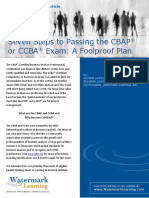 Seven Steps To Passing The CBAP or Ccba Exam: A Foolproof Plan