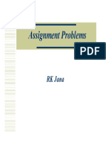 Assignment Problems: RK Jana