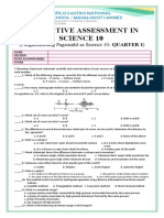 Science 10 - Q1 SUMMATIVE ASSESSMENT