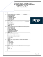 Department of Information Technology (Academic Year - 2021-22) UNIT-I Question Bank