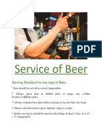 Service of Beer