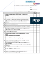 Producto 1. Lista de Cotejo para Pre-Identificación Alumnos DI Proyecto de Inclusión.