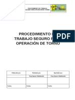 Procedimiento de Trabajo Seguro Para-Operacion de Torno