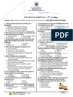 Summative Test in Science 8 - 2 Grading: Multiple Choice