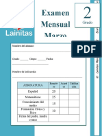 2do Grado - Examen Mensual Marzo (2020-2021)