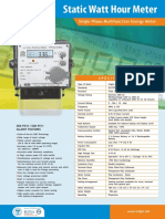 Static Watt Hour Meter: Single Phase Multifunction Energy Meter