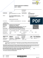 Private Car Package Policy - Zone B Motor Insurance Certificate Cum Policy Schedule