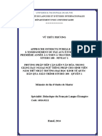 Approche Interculturelle Dans L'enseignement Du Fle Aux Étudiants en Première Année À L'esen À Travers La Méthode Studio 100 - Niveau 1