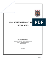 Rural Development Policy and Planning Le