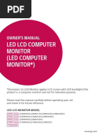 Led LCD Computer Monitor (Led Computer Monitor ) : Owner'S Manual