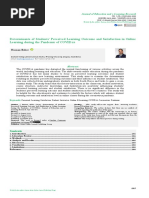 Determinants of Students' Perceived Learning Outcome and Satisfaction in Online Learning During The Pandemic of COVID19