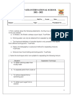 Separating Techniques Worksheet