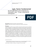 La Estrategia, Factor Fundamental: en El Surgimiento de La Empresa en Antioquia: Caso "Grupo Empresarial Antioqueño"