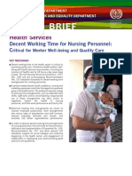 Decent Working Time For Nursing Personnel