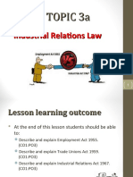 Topic 3a - INDUSTRIAL RELATIONS LAW