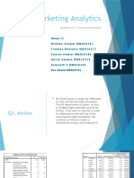 Marketing Analytics: Assignment 3: Discriminant Analysis