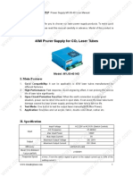 40W Power Supply For CO Laser Tubes: I. Main Features