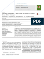 Simulation Tool Based On A Physics Model and An Electrical Analogyfor An Alkaline Electrolyser